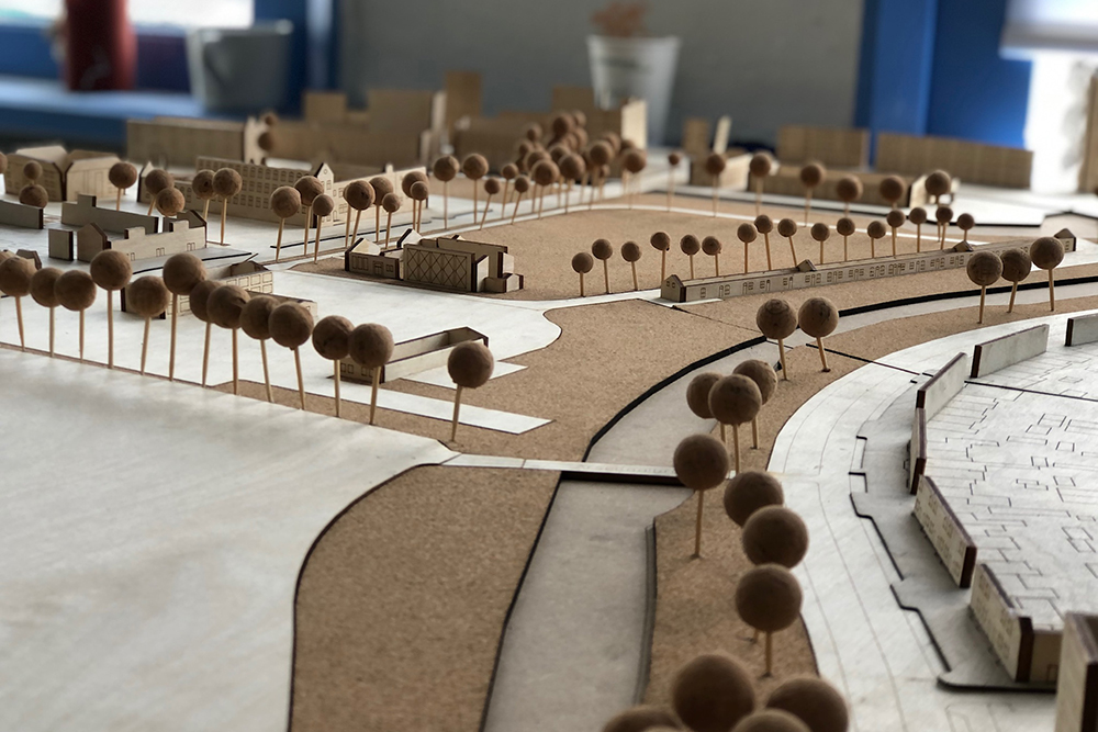 lasergesneden onderdelen voor maquette Open Kaart